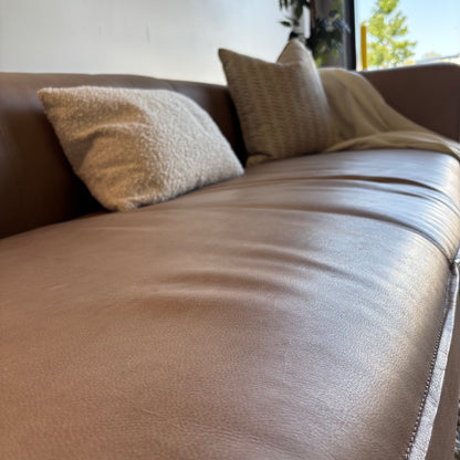 Leather Cigar Couch in Brown