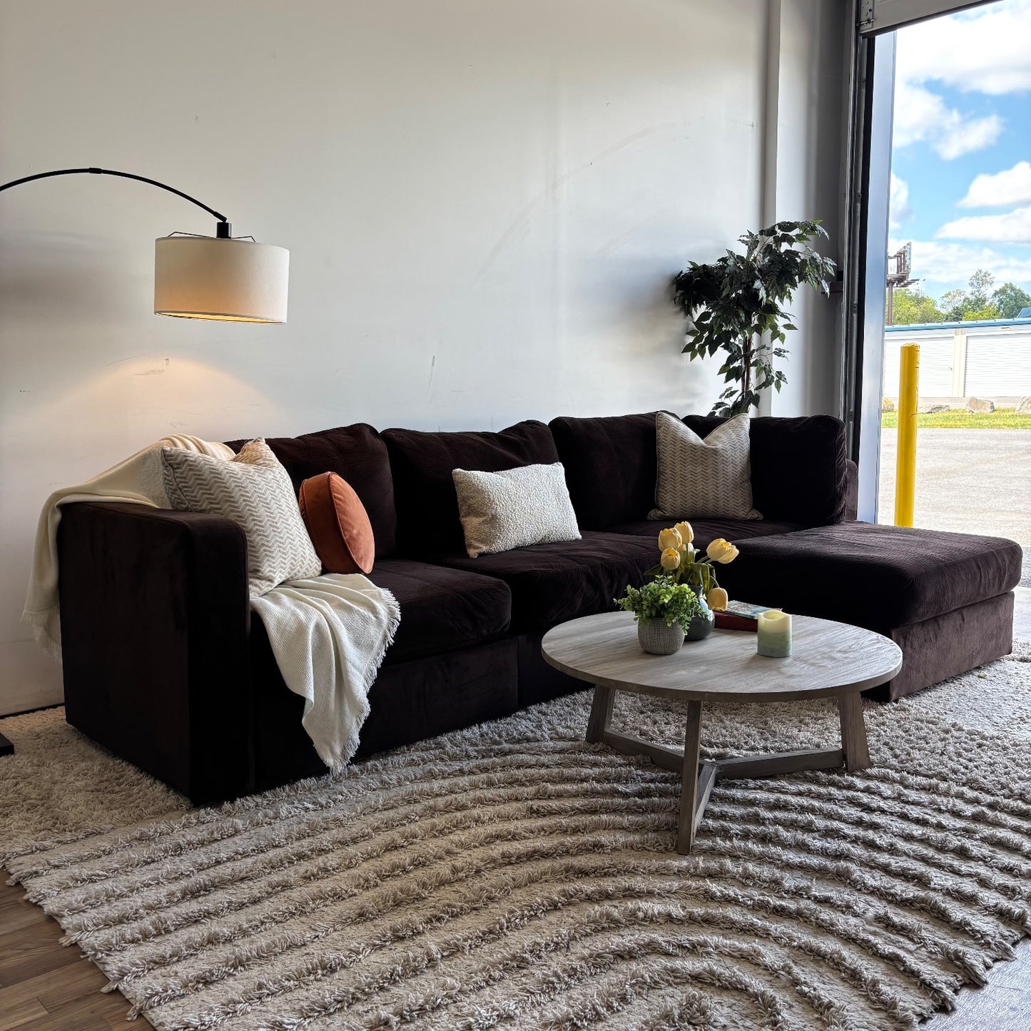 Lovesac 4-Piece Modular L-Sectional Couch in Brown