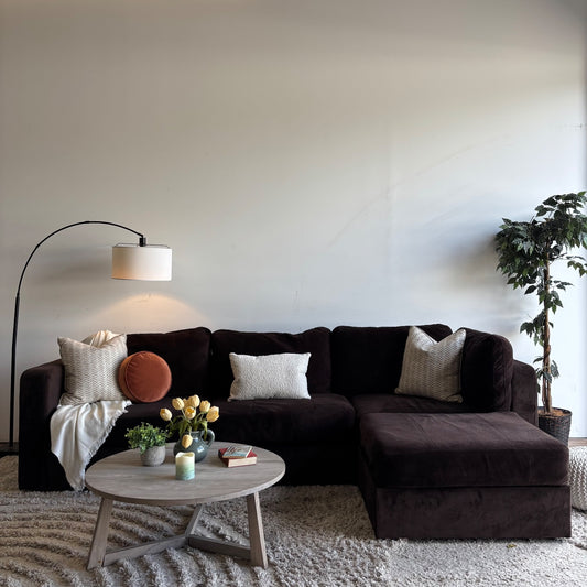 Lovesac 4-Piece Modular L-Sectional Couch in Brown