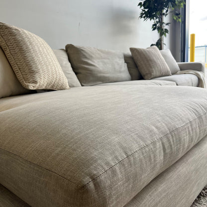 Room & Board Metro Left Facing Chaise Sectional in Light Gray