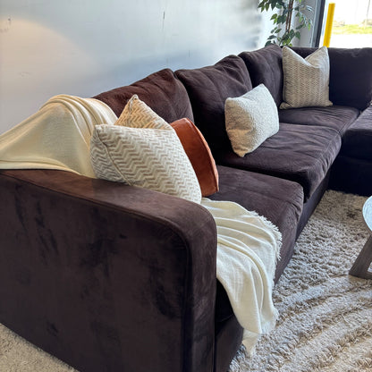 Lovesac 4-Piece Modular L-Sectional Couch in Brown