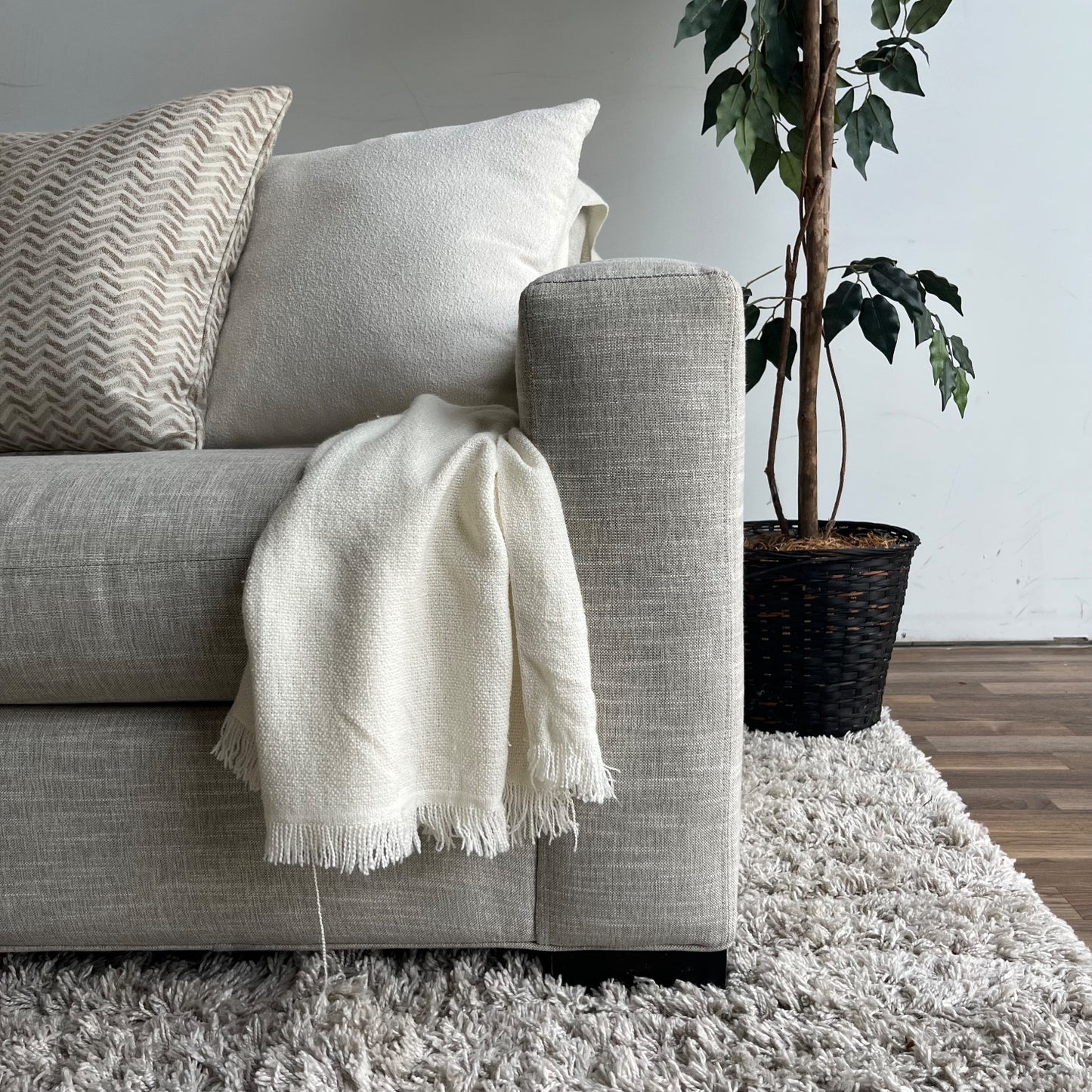 Room & Board Metro Left Facing Chaise Sectional in Light Gray
