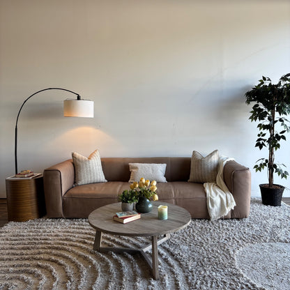 Leather Cigar Couch in Brown