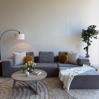 Puffer Couch 4pc in Gray