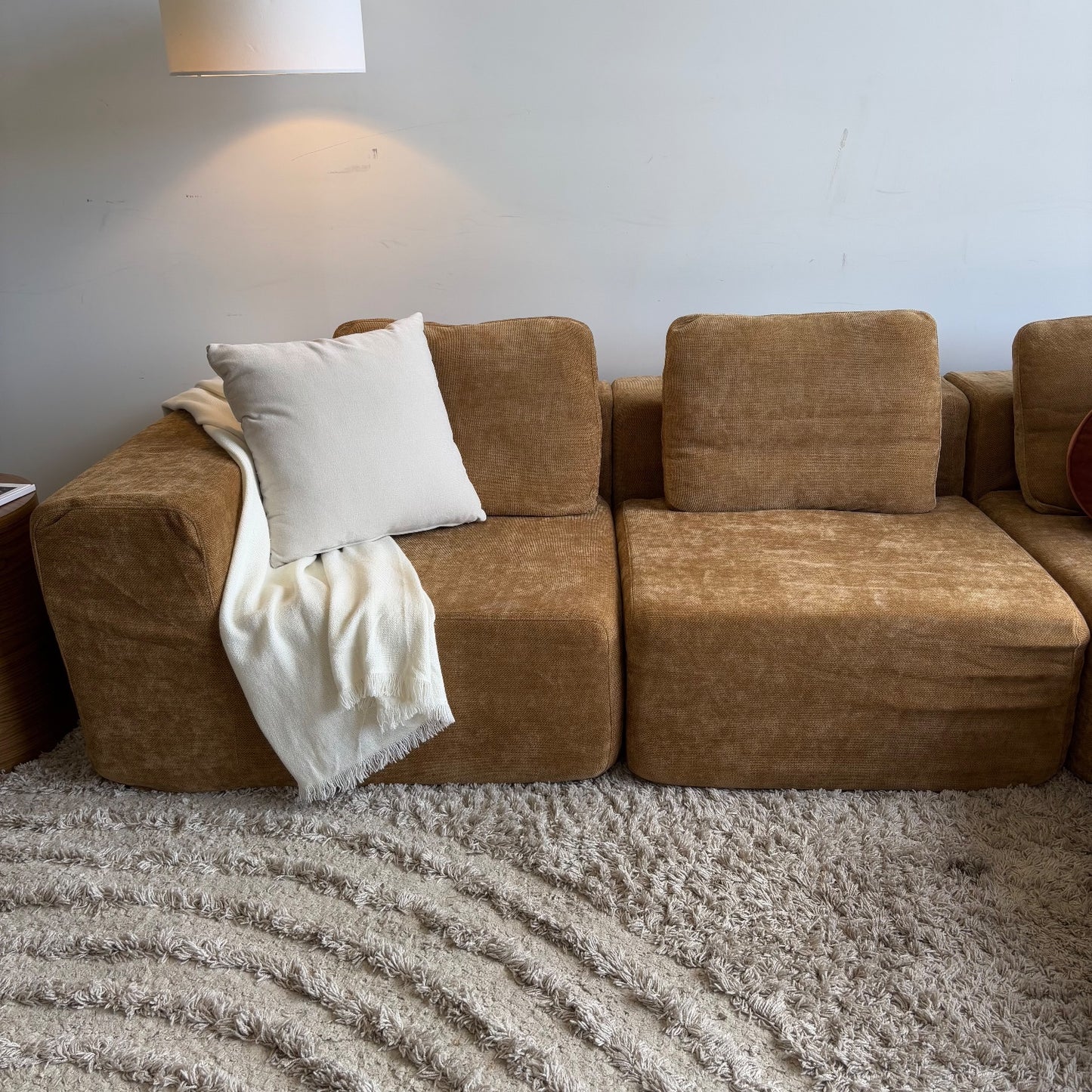 Puffer Couch Modular 4pc in Marigold