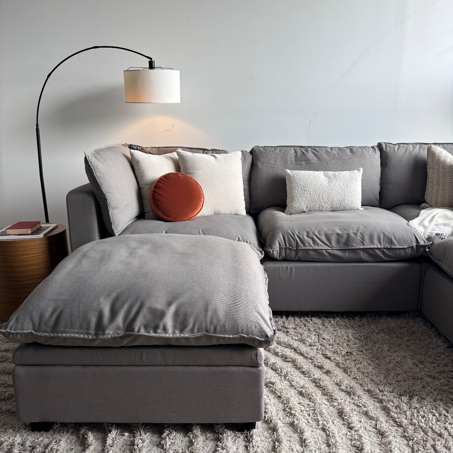 Albany Park Kova Modular 5 Pc Sectional in Clay Performance Linen