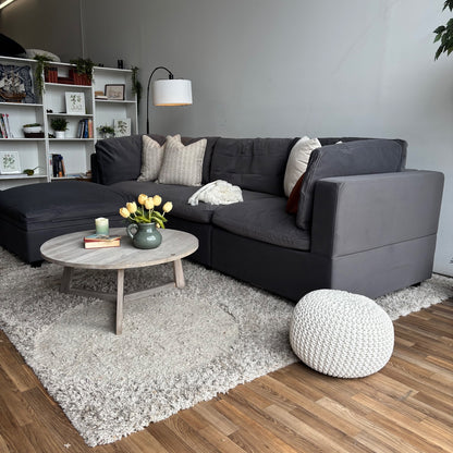 Albany Park Kova Modular 4 Pc sectional in Performance Velvet Onyx