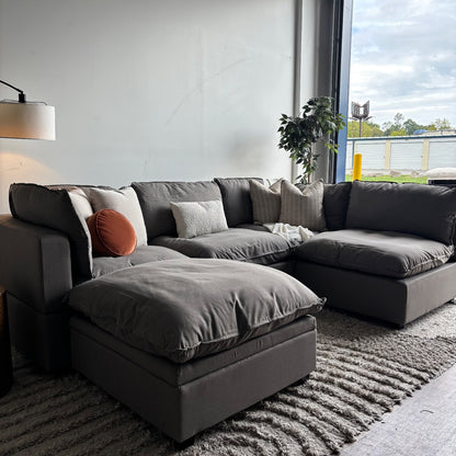 Albany Park Kova Modular 5 Pc Sectional in Clay Performance Linen