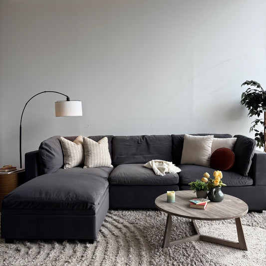 Albany Park Kova Modular 4 Pc sectional in Performance Velvet Onyx