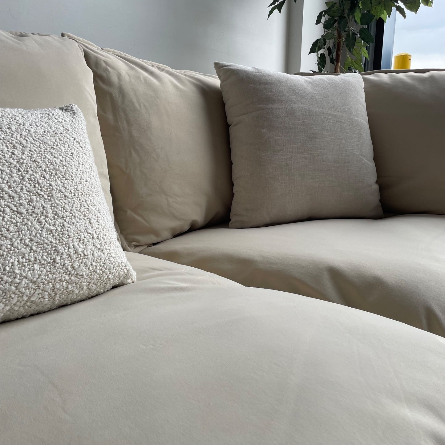 Albany Park Kova Modular 5 Pc Sectional Pillow top in Almond Performance Velvet 3cr 2al
