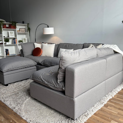 Albany Park Kova Modular 5 Pc Sectional in Clay Performance Linen