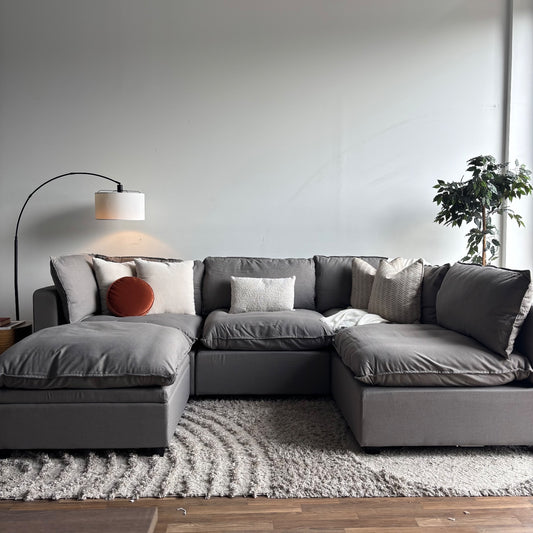 Albany Park Kova Modular 5 Pc Sectional in Clay Performance Linen