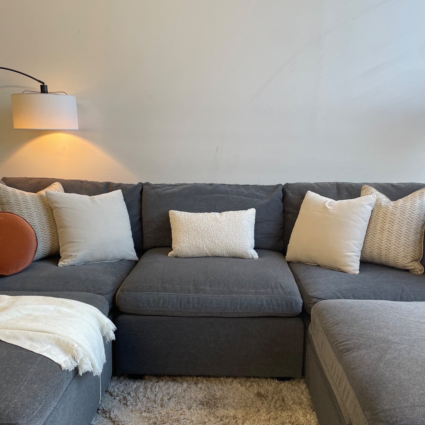 Albany Park Kova Modular 5 Pc Sectional in Licorice Performance Chenille