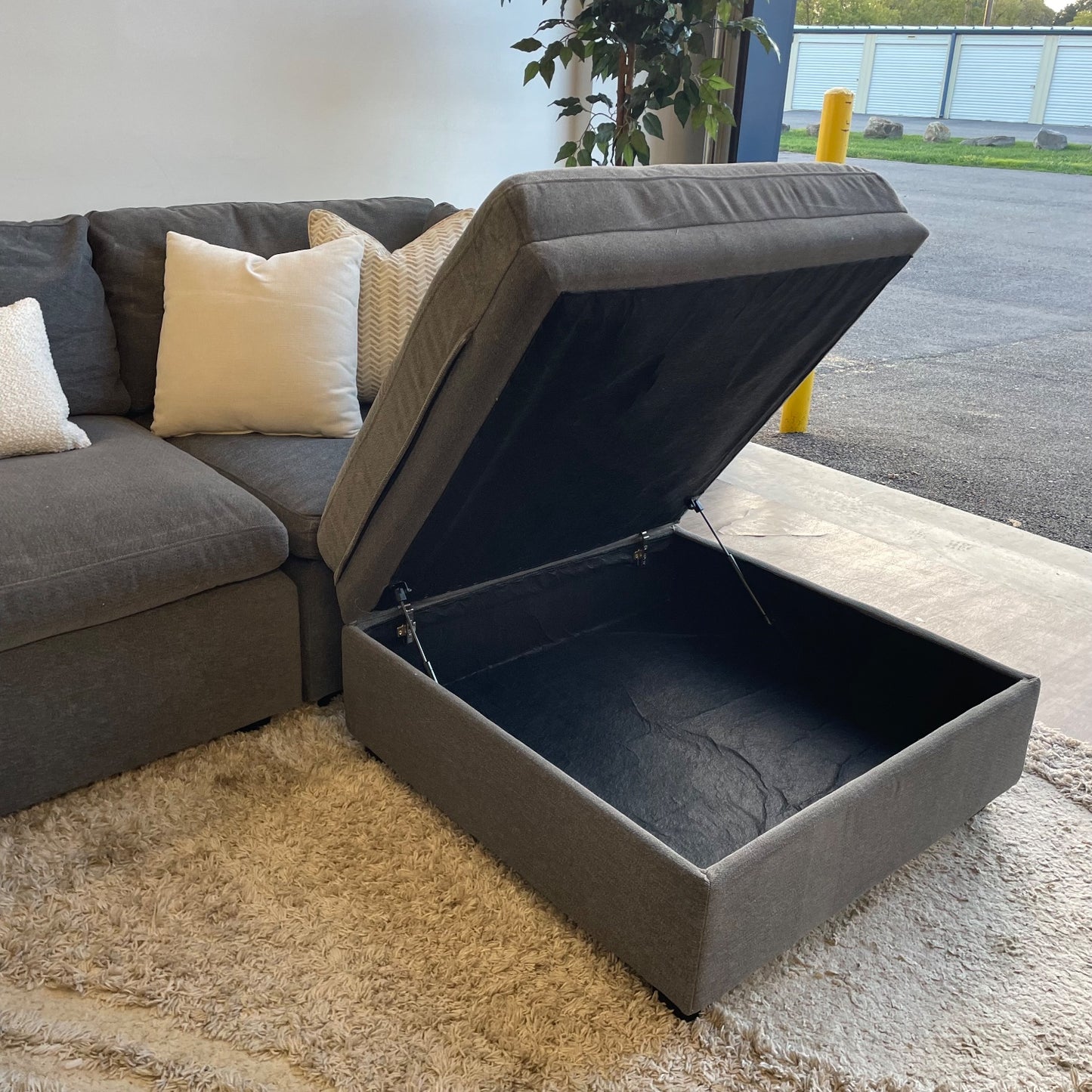 Albany Park Kova Modular 5 Pc Sectional in Licorice Performance Chenille