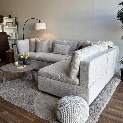 Albany Park Kova Modular 4 Pc Sectional in Alabaster Performance Bouclé