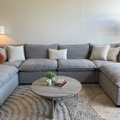 Albany Park Kova Modular 7 Pc Sectional in Smoke Performance Bouclé