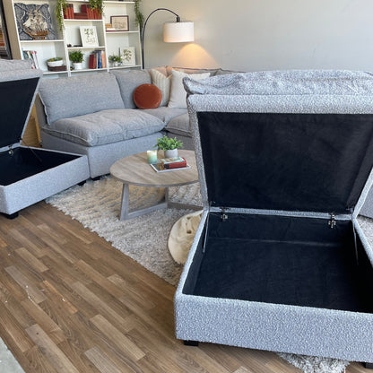 Albany Park Kova Modular 7 Pc Sectional in Smoke Performance Bouclé