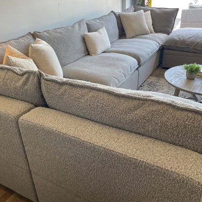 Albany Park Kova Modular 7 Pc Sectional in Smoke Performance Bouclé
