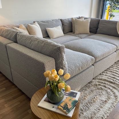 Albany Park Kova Modular 6 Pc Sectional in Smoke Performance Bouclé