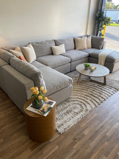 Albany Park Kova Modular 6 Pc Sectional in Smoke Performance Bouclé