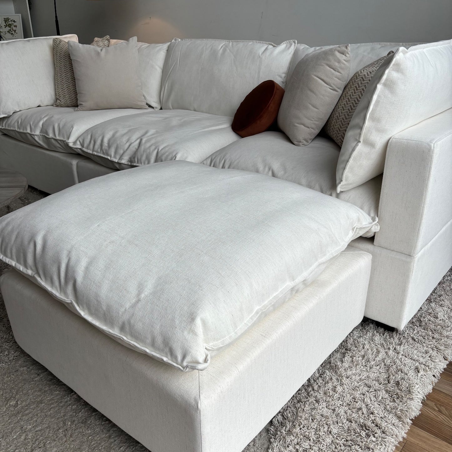 Albany Park Kova Modular 4 Pc Sectional in Sand Performance Basketweave