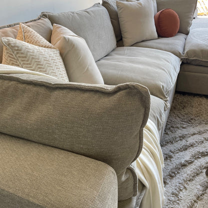 Albany Park Kova Modular 4 Pc Sectional in Oatmeal Performance Chenille