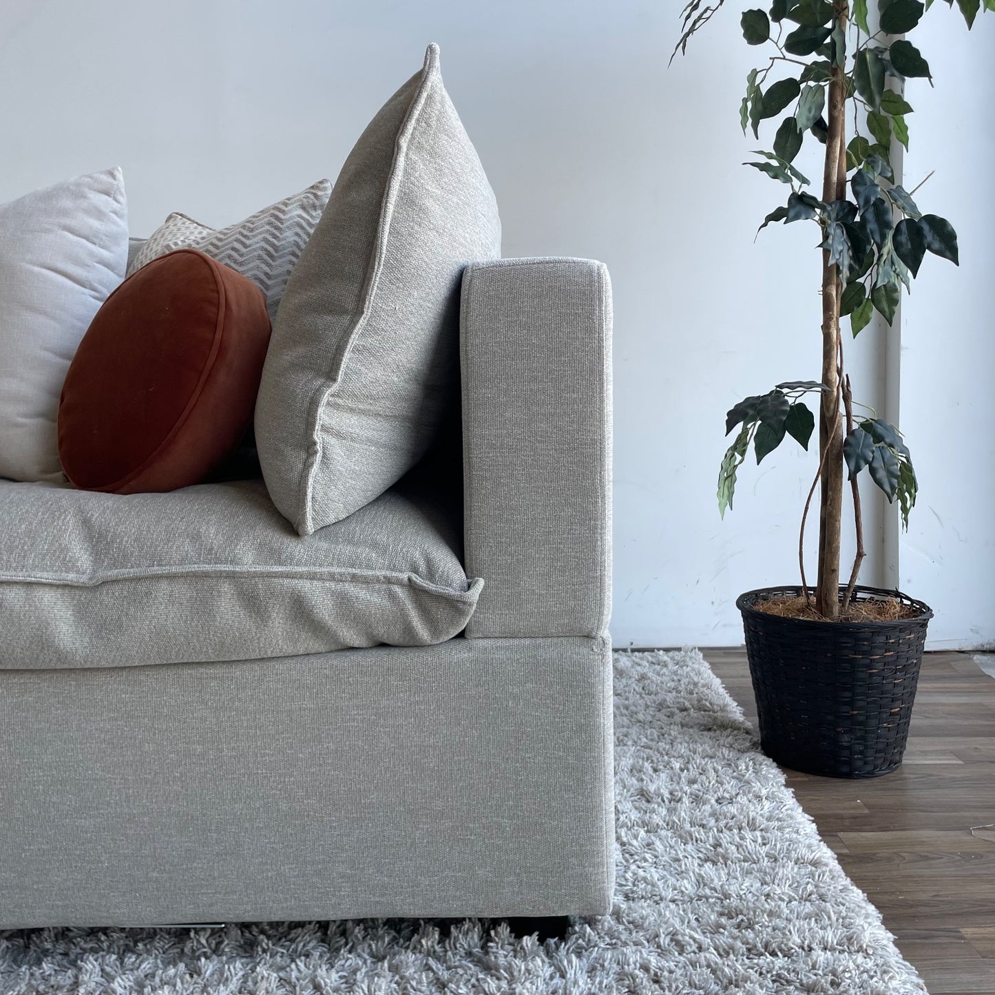 Albany Park Kova Modular 4 Pc Sectional in Oatmeal Performance Chenille