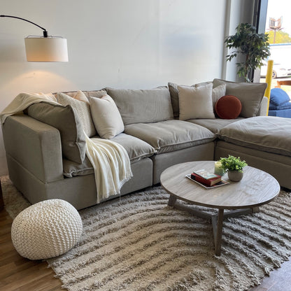 Albany Park Kova Modular 4 Pc Sectional in Oatmeal Performance Chenille