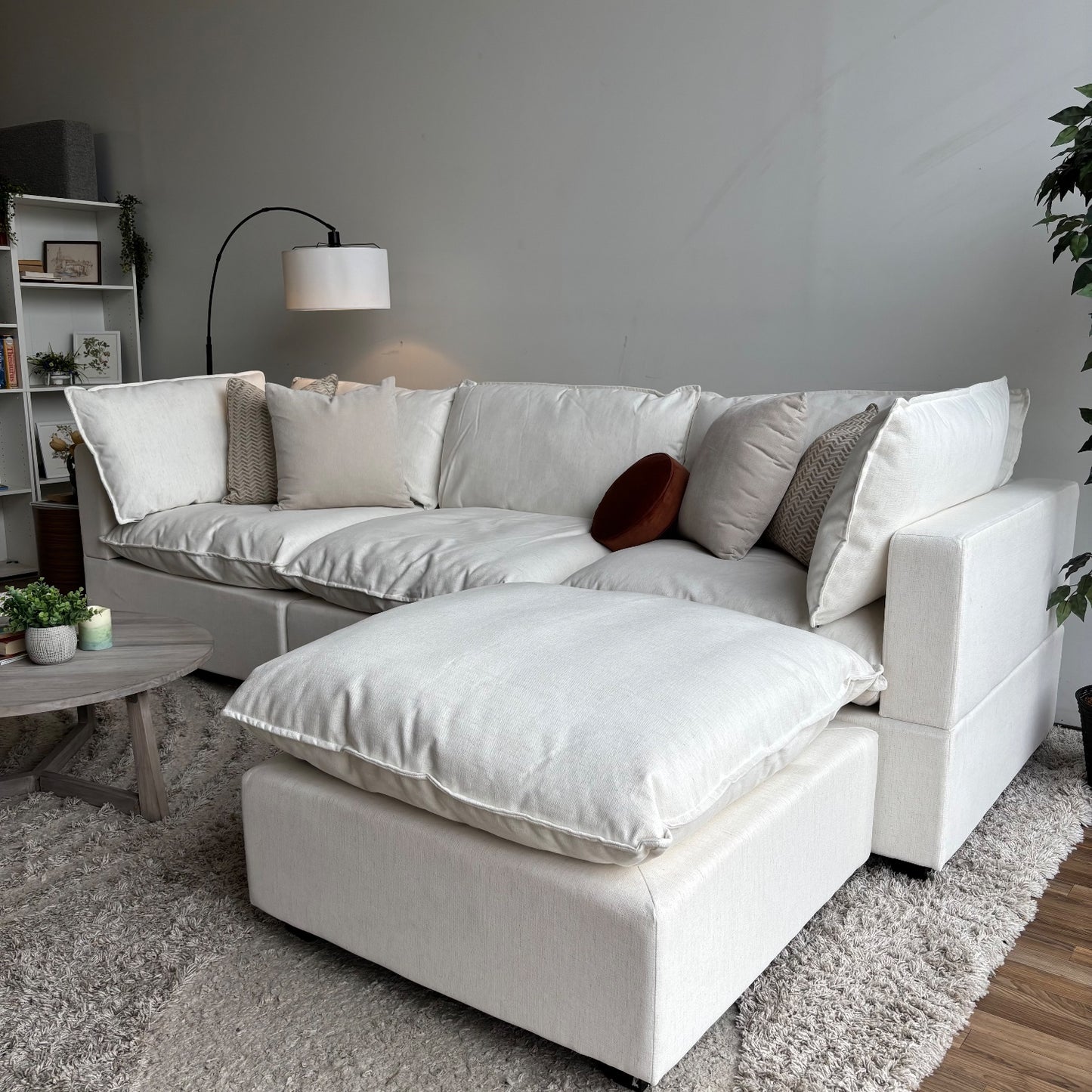 Albany Park Kova Modular 4 Pc Sectional in Sand Performance Basketweave