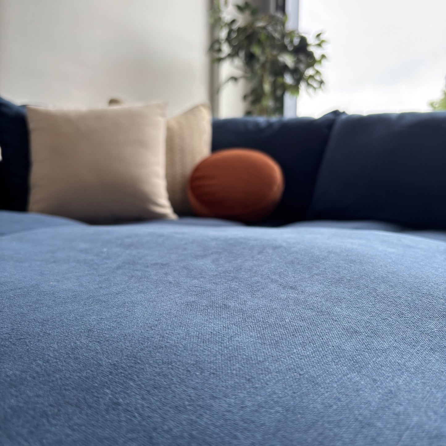 Albany Park Kova Modular 6Pc Pit Sectional in Denim Performance Brush Canvas