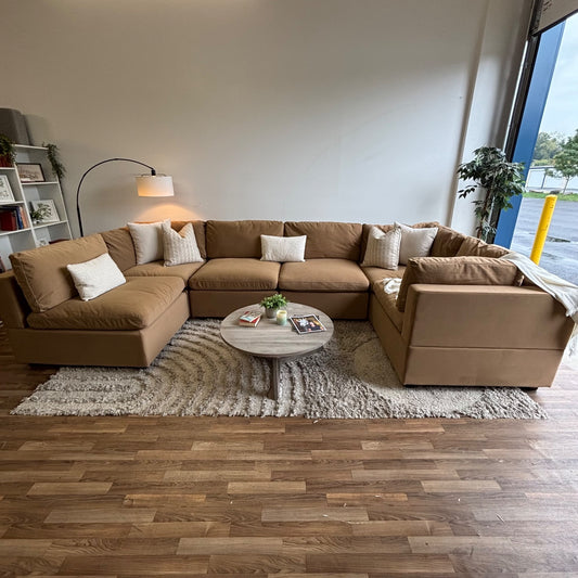 Albany Park Kova Modular 6Pc Sectional in Camel Performance