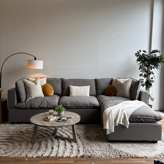 Albany Park Kova Modular 4 Pc Sectional in Gray Performance Linen