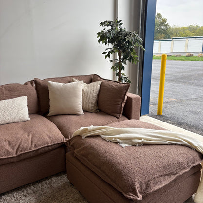 Albany Park Kova Modular 5 Pc Sectional in Mocha Performance Boucle