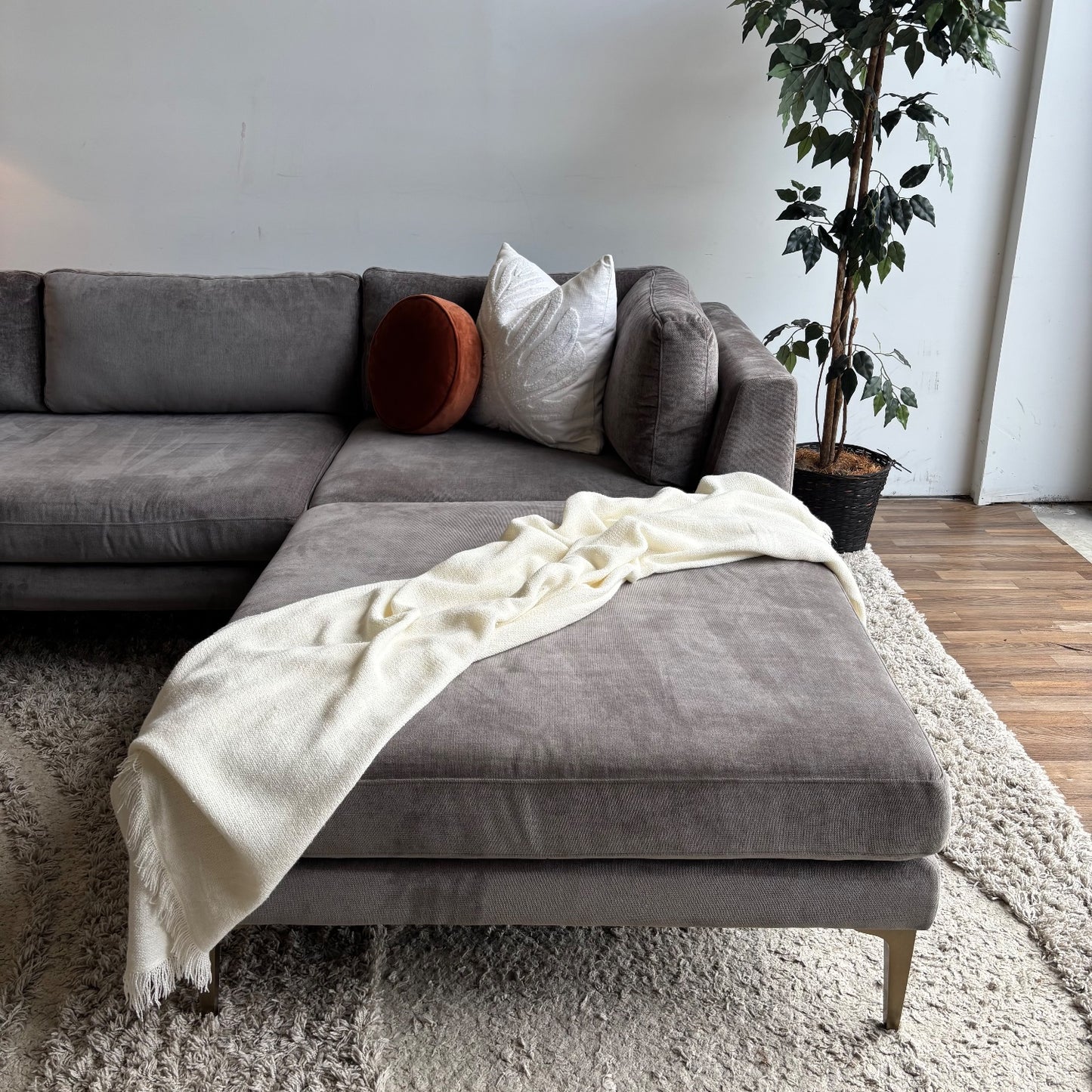 West Elm Andes 3pc in Dark Gray