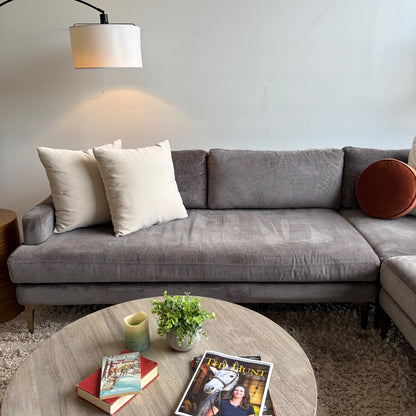 West Elm Andes 3pc in Dark Gray