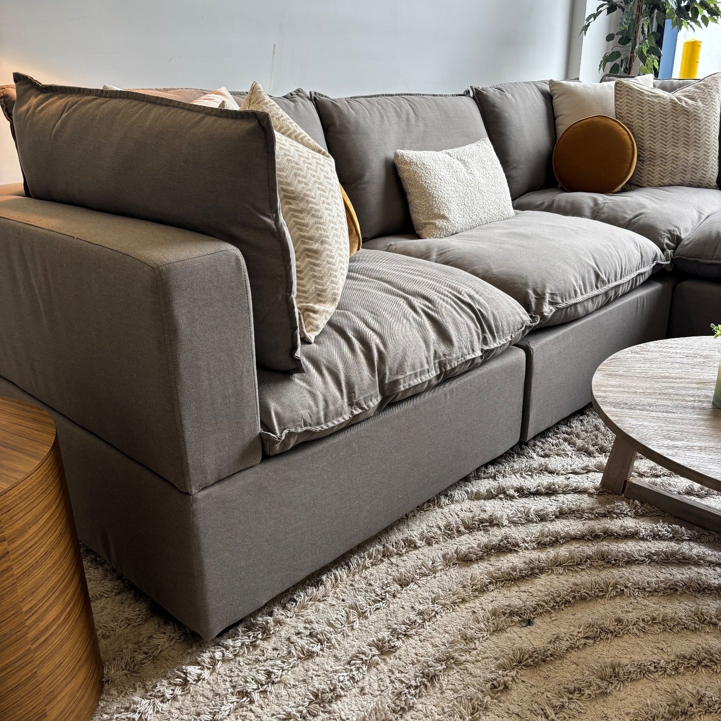 Albany Park Kova Modular 4 Pc Sectional in Gray Performance Linen