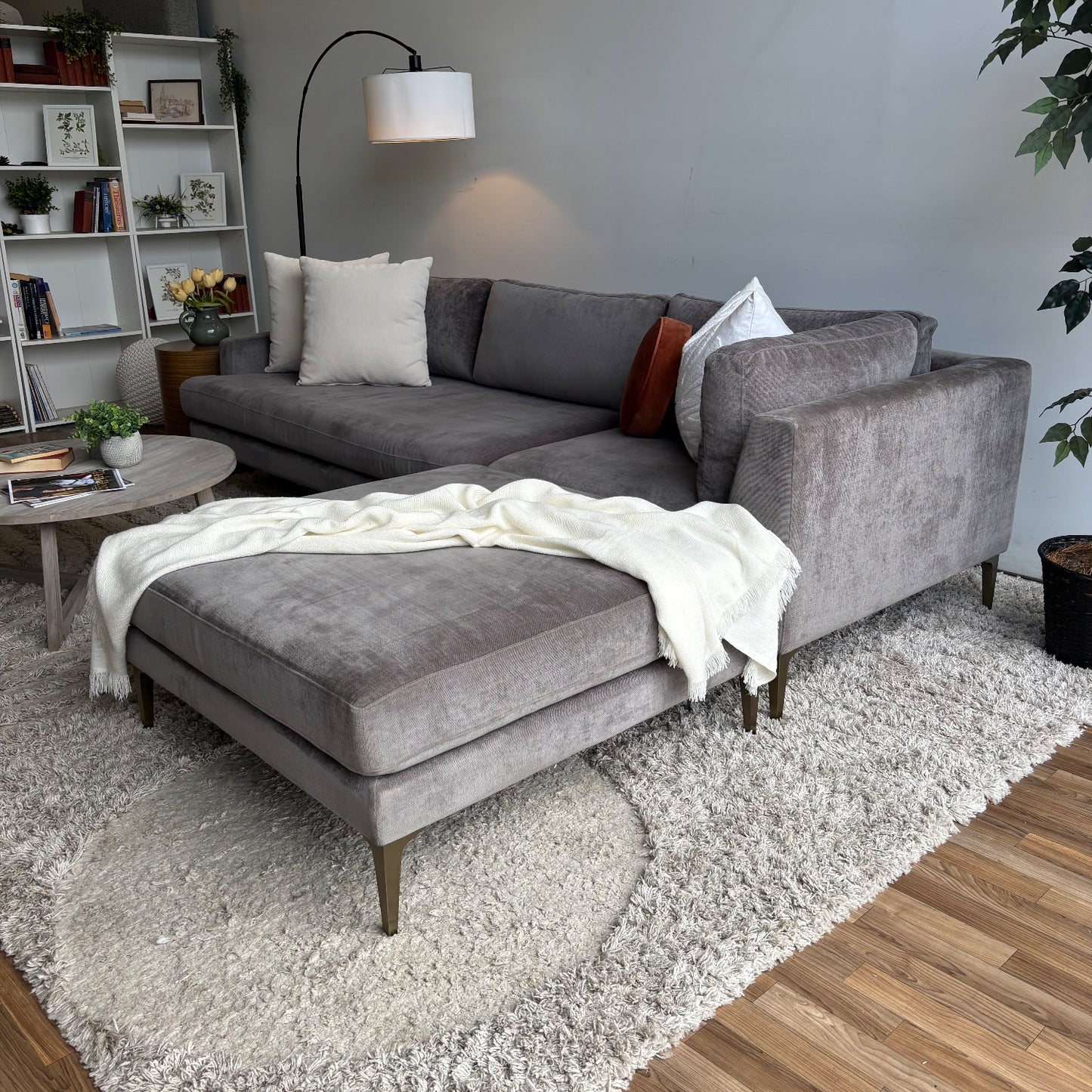 West Elm Andes 3pc in Dark Gray
