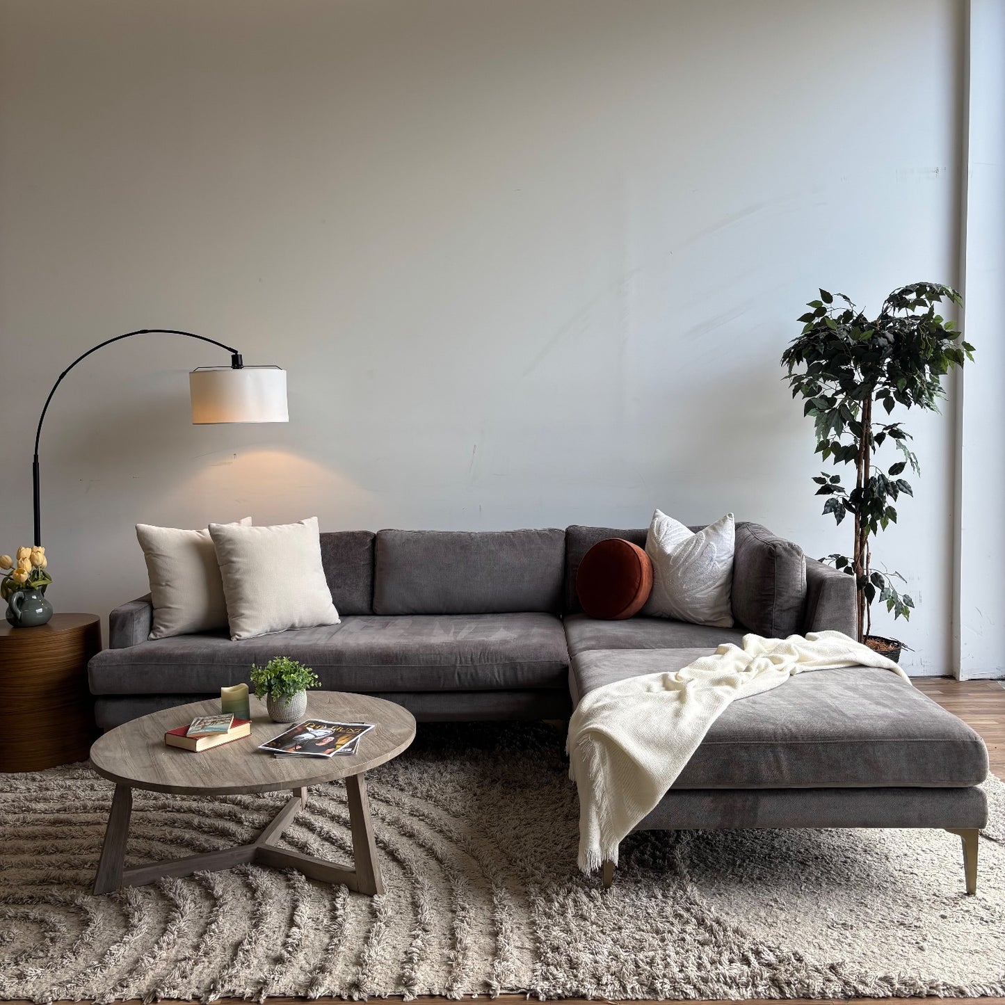 West Elm Andes 3pc in Dark Gray