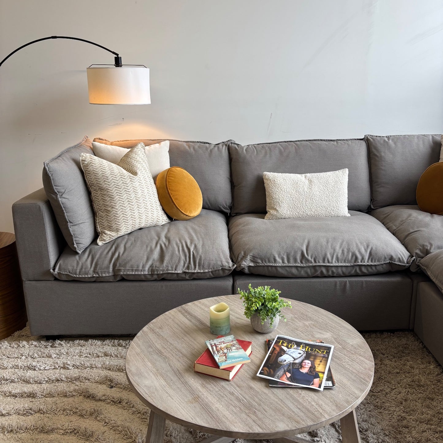 Albany Park Kova Modular 4 Pc Sectional in Gray Performance Linen