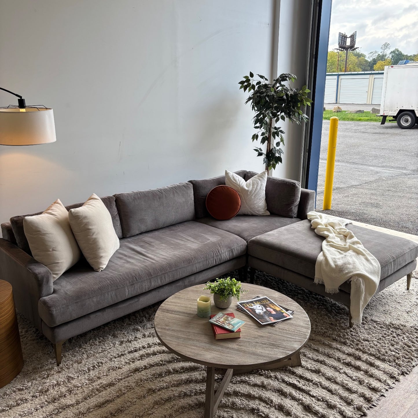 West Elm Andes 3pc in Dark Gray