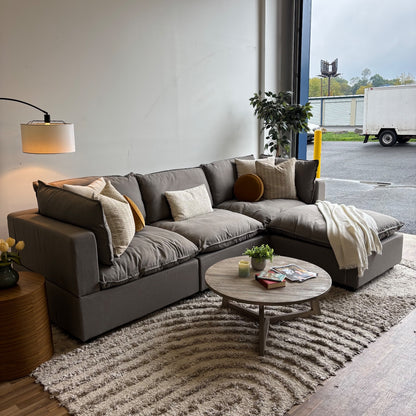 Albany Park Kova Modular 4 Pc Sectional in Gray Performance Linen