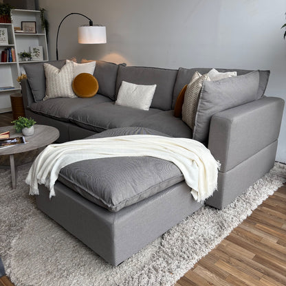Albany Park Kova Modular 4 Pc Sectional in Gray Performance Linen