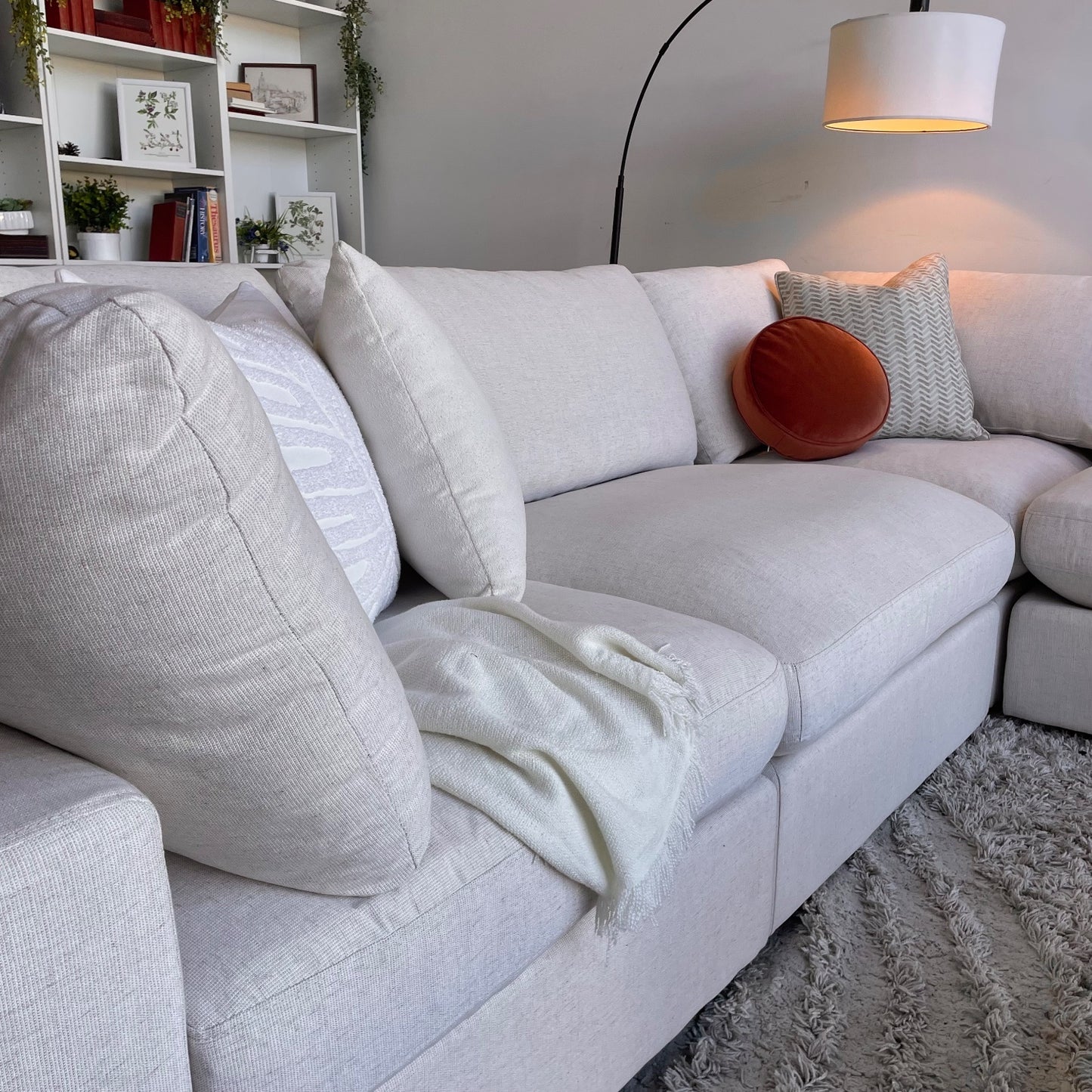 Serene Corner Sectional in Linen Beige
