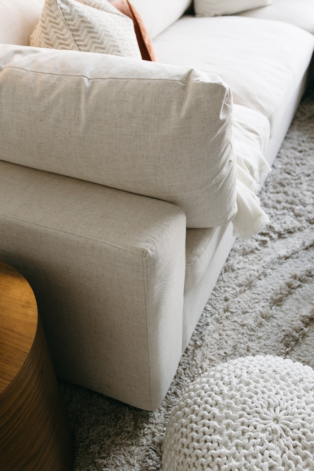 Serene Corner Sectional in Linen Beige