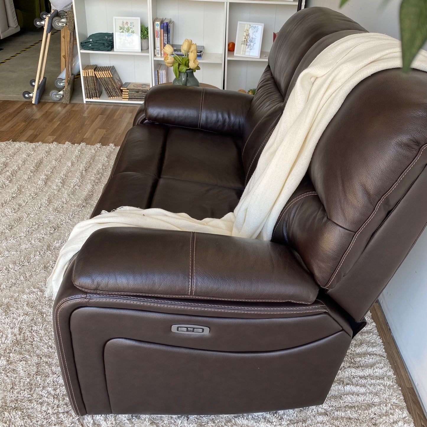 Leather Recliner Sofa
