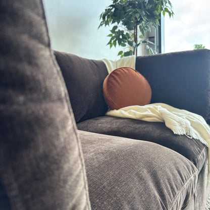 Lakeview Loveseat in Chocolate Brown Low Pile Velvet
