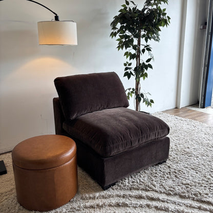 Lakeview Armless in Chocolate Brown