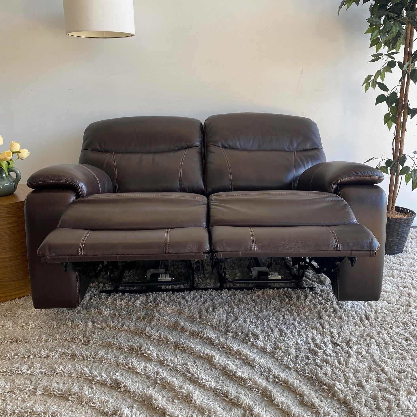 Leather Recliner Sofa