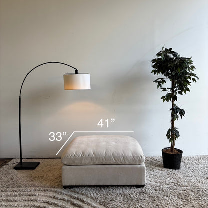 Lakeview Ottoman in Vanilla Cream