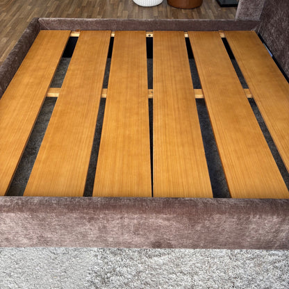 Interior Define Graham King size Bed in Brown Performance Fabric